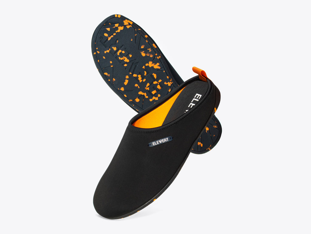 Slippers neopreno color negro y naranja