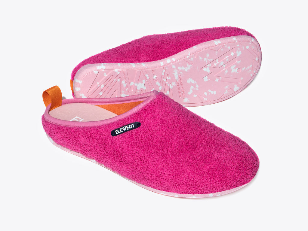 Zapatillas de toalla mujer color rosa